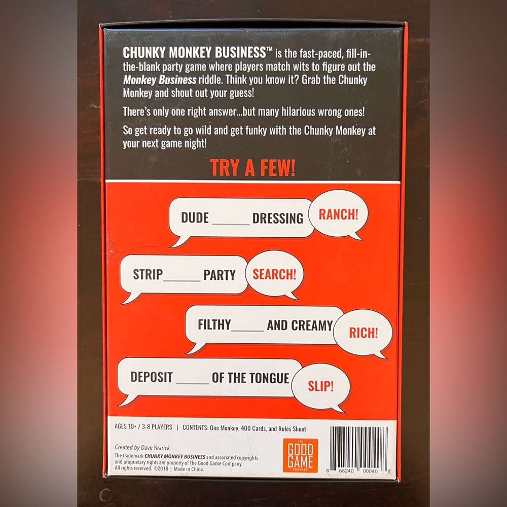 Chunky Monkey Business Card Game - Brown - Picture 4 of 7